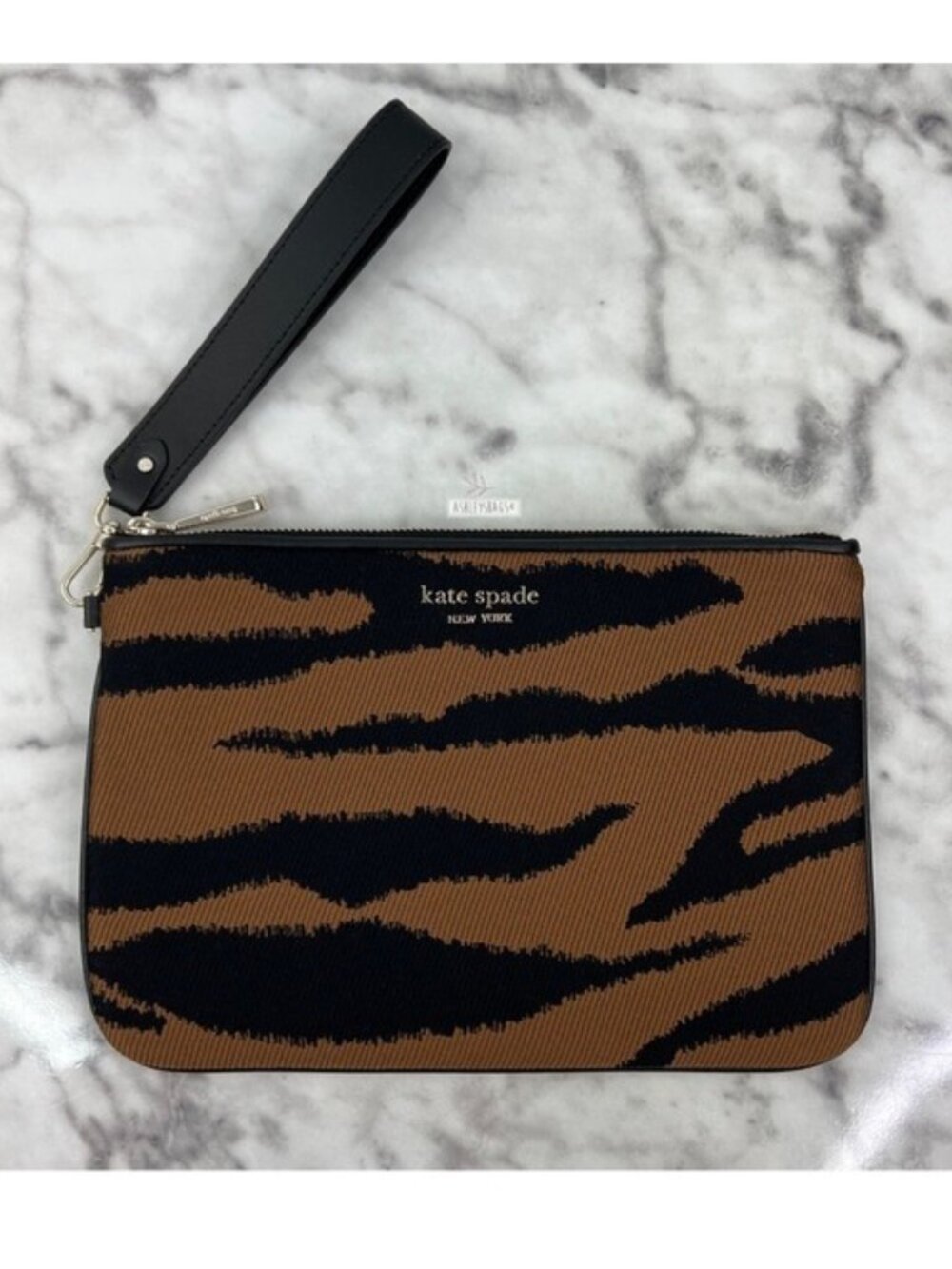 Kate Spade Tiger Jacquard Zip Pouch Wristlet Wallet